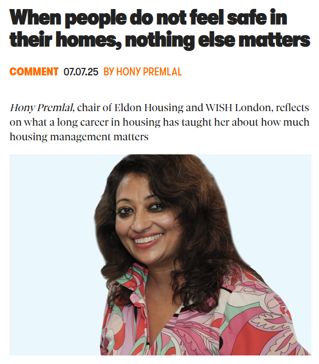 Hony Premlal, When people do not feel safe in their homes, nothing else matters